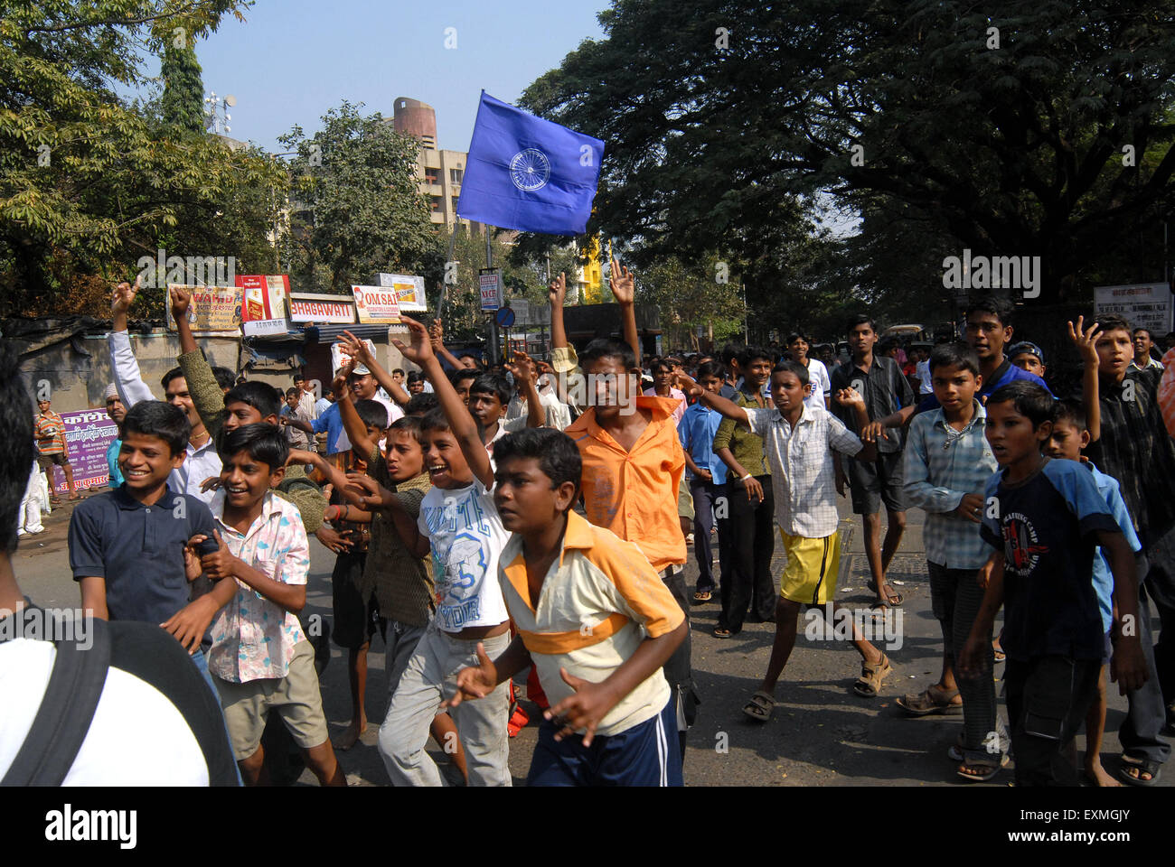 Dalit communauté protestant, Bombay, Mumbai, Maharashtra, Inde, Asie Banque D'Images
