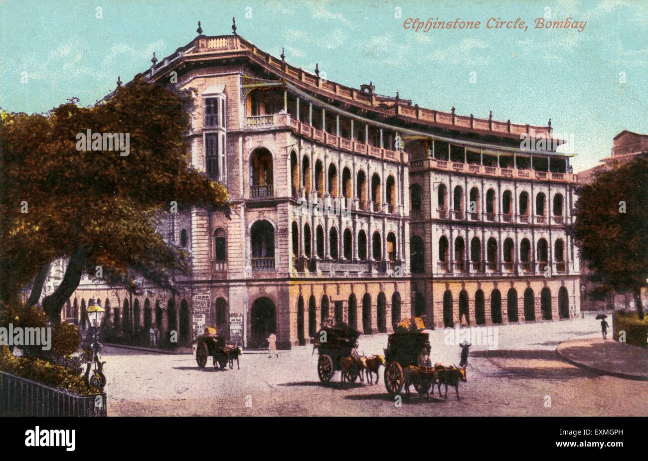 Vintage 1900s part Elphinstone couleur maintenant cercle cercle Horniman Bombay Mumbai Maharashtra Inde - RPA 129174 Banque D'Images