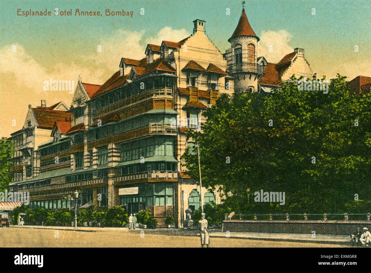 Ancienne image vintage 1900 ; Esplanade Hotel annexe ; Bombay Now Mumbai ; Maharashtra ; Inde , asie Banque D'Images