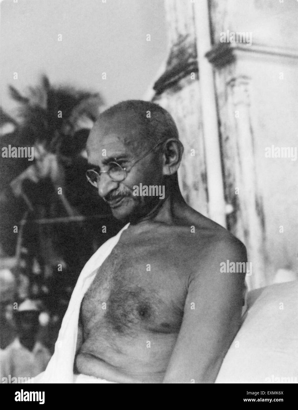 Mahatma Gandhi lors d'une réunion de prière à Mumbai ; septembre 1944 PAS DE MR Banque D'Images