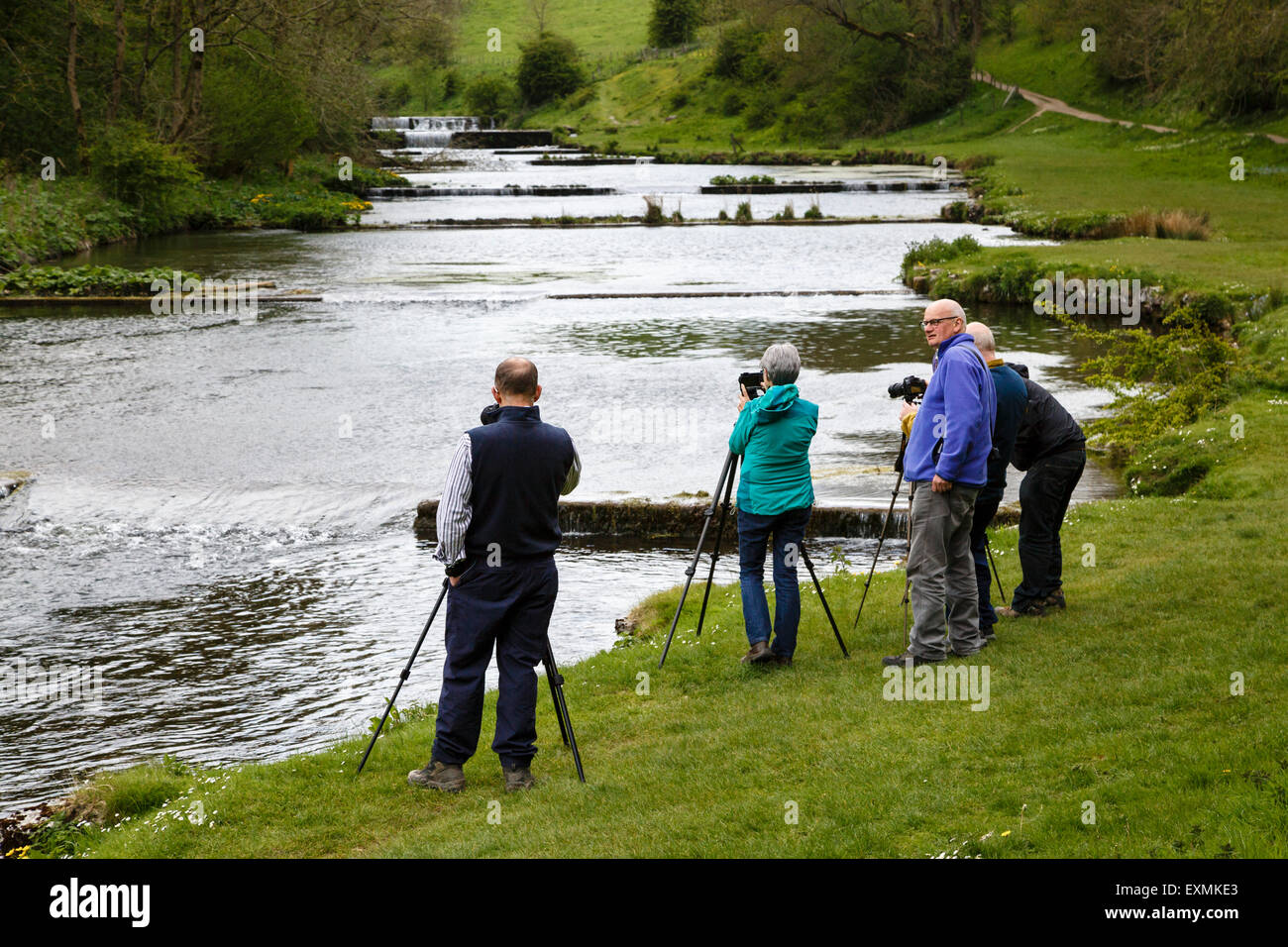 Photographes de Lathkill Dale, parc national de Peak District, Derbyshire, Angleterre Banque D'Images