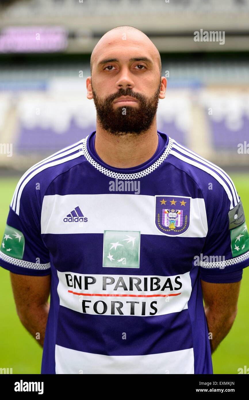 08.07,2015. Anderlecht, Belgique. L'équipe officielle de 2015-2016 photos de Vanden Borre Anthony défenseur du RSC Anderlecht Banque D'Images