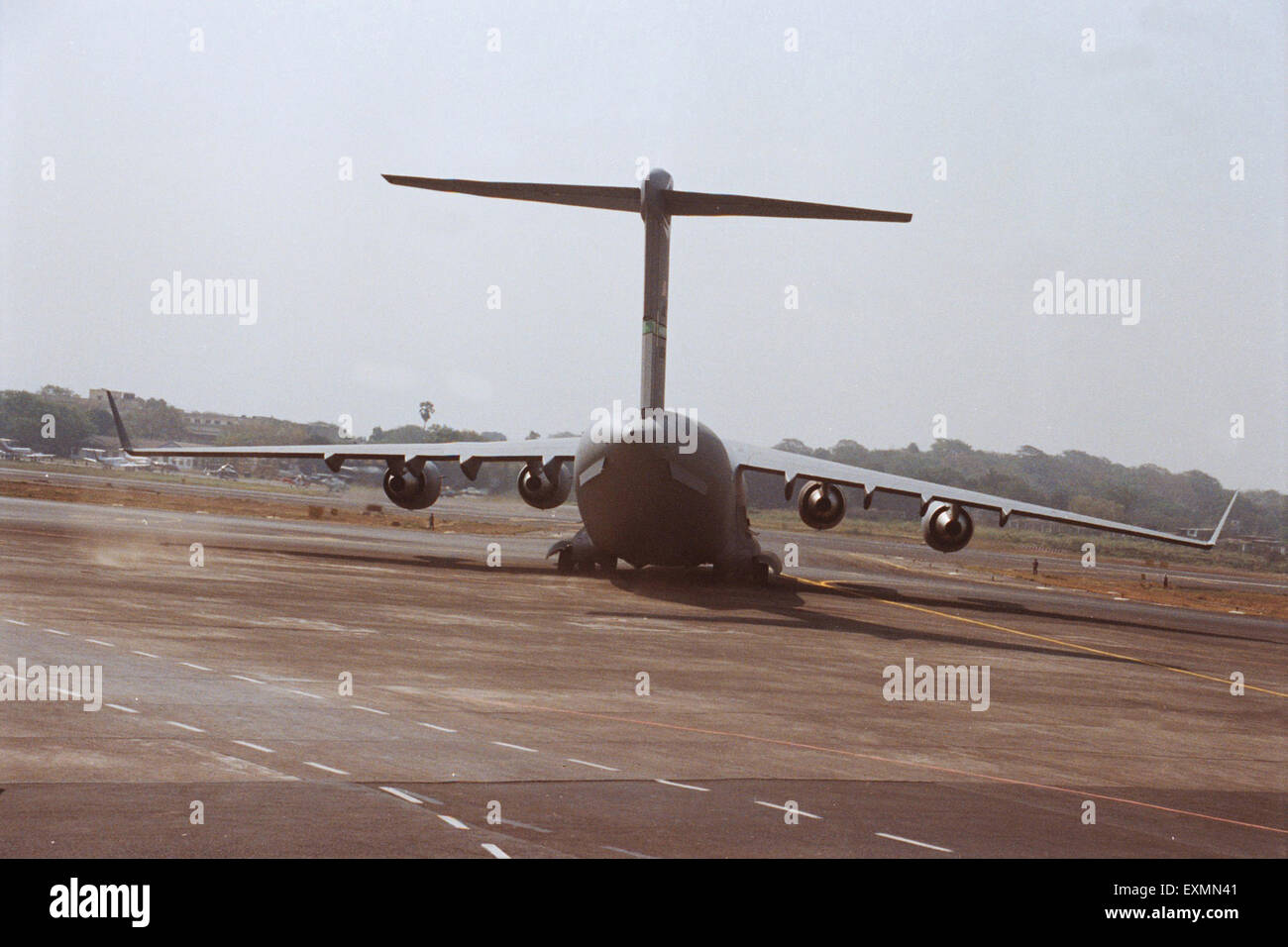 Bill Clinton avion départ de l'aéroport international Chhatrapati Shivaji Maharaj Bombay Mumbai Maharashtra Inde Banque D'Images