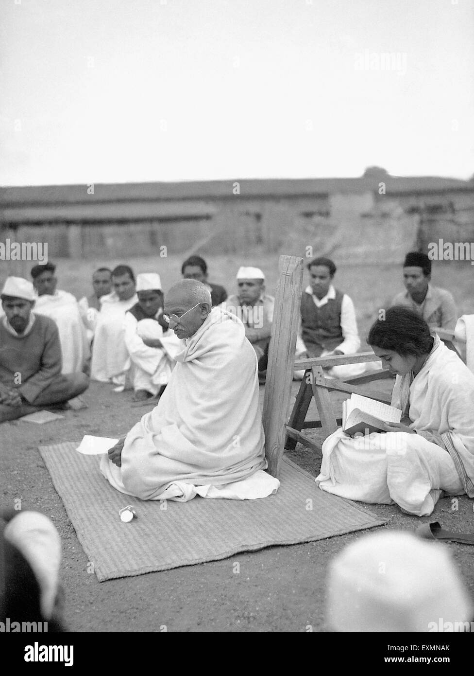 Réunion de prière Mahatma Gandhi Banque D'Images