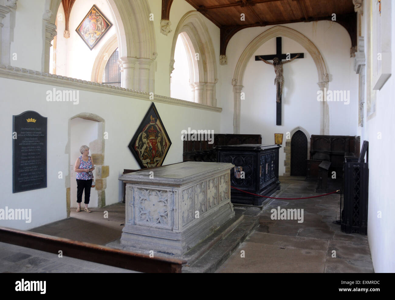 Chapelle Fitzalan, CastleArundel Arundel Castle, Sussex de l'Ouest a été fondé à la fin du 11e siècle et a été la famille ho Banque D'Images