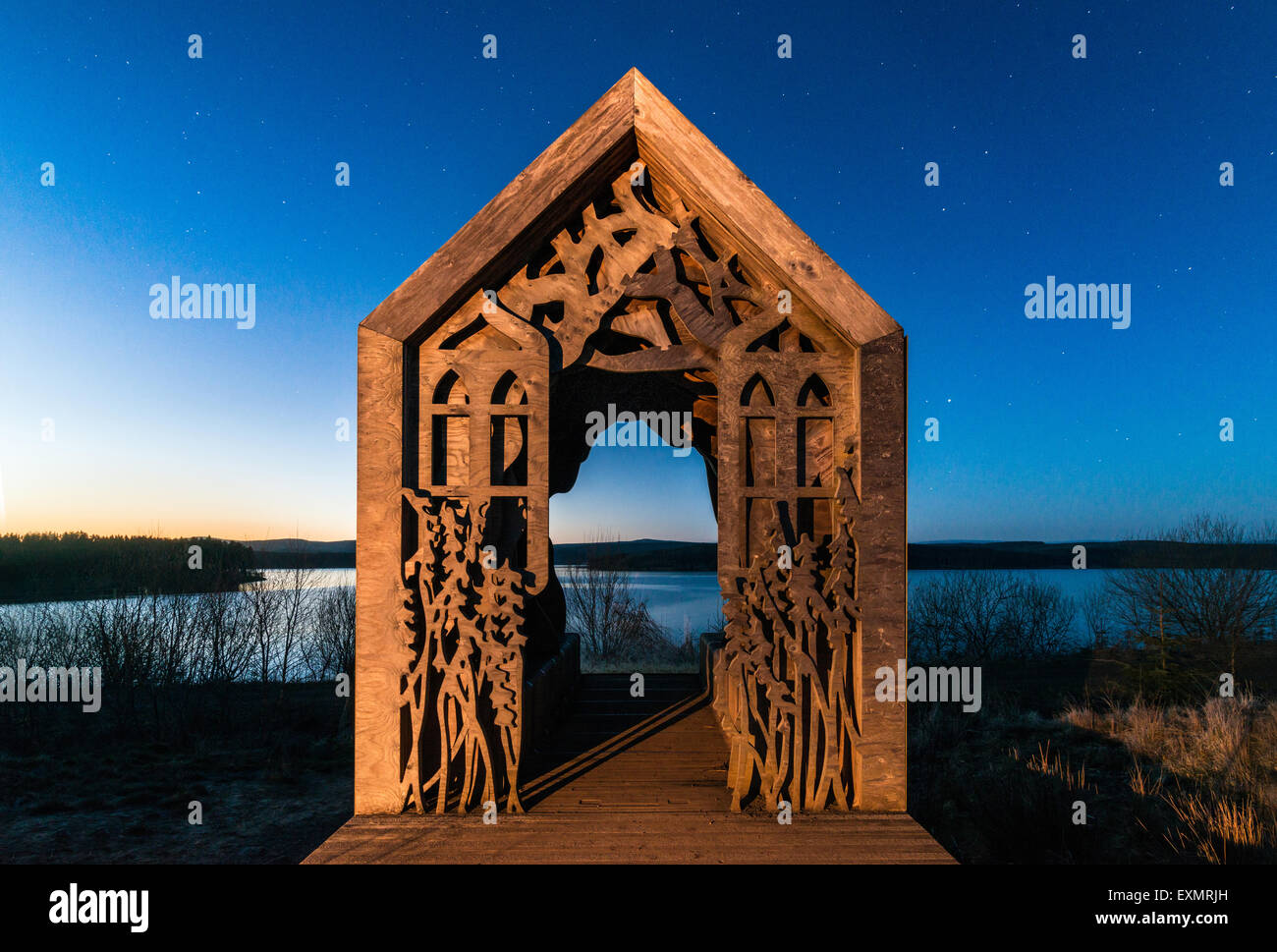 Freya's Cabin, Kielder Water & Forest Park Banque D'Images