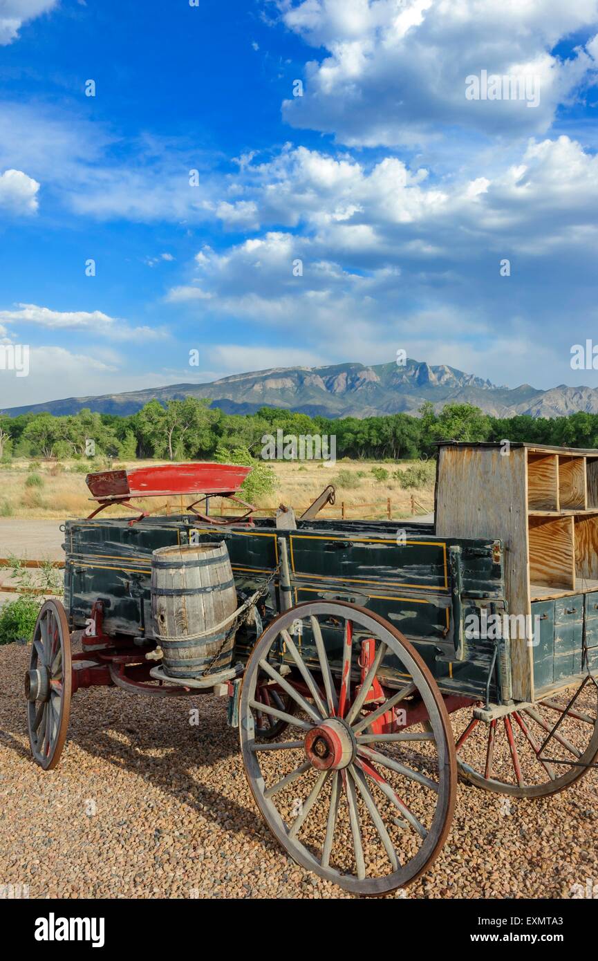Bain Chuckwagon [Montagnes Sandia] "Santa Ana Pueblo', 'Nouveau' Mexique États-Unis Banque D'Images