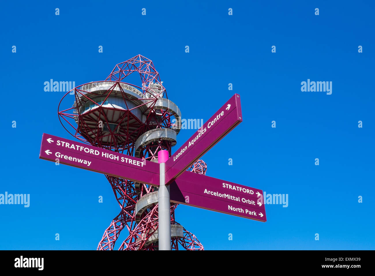 L'Orbit ArcelorMittal Stratford Londres, Angleterre, Royaume-Uni Banque D'Images