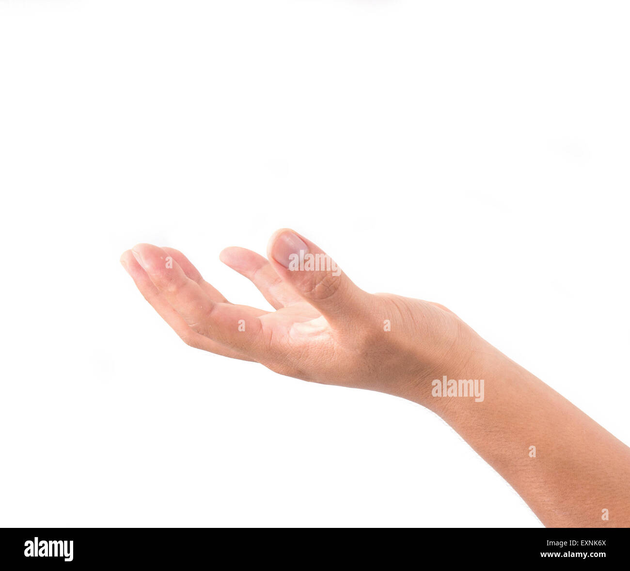 Geste de la main concept isolé sur fond blanc Banque D'Images
