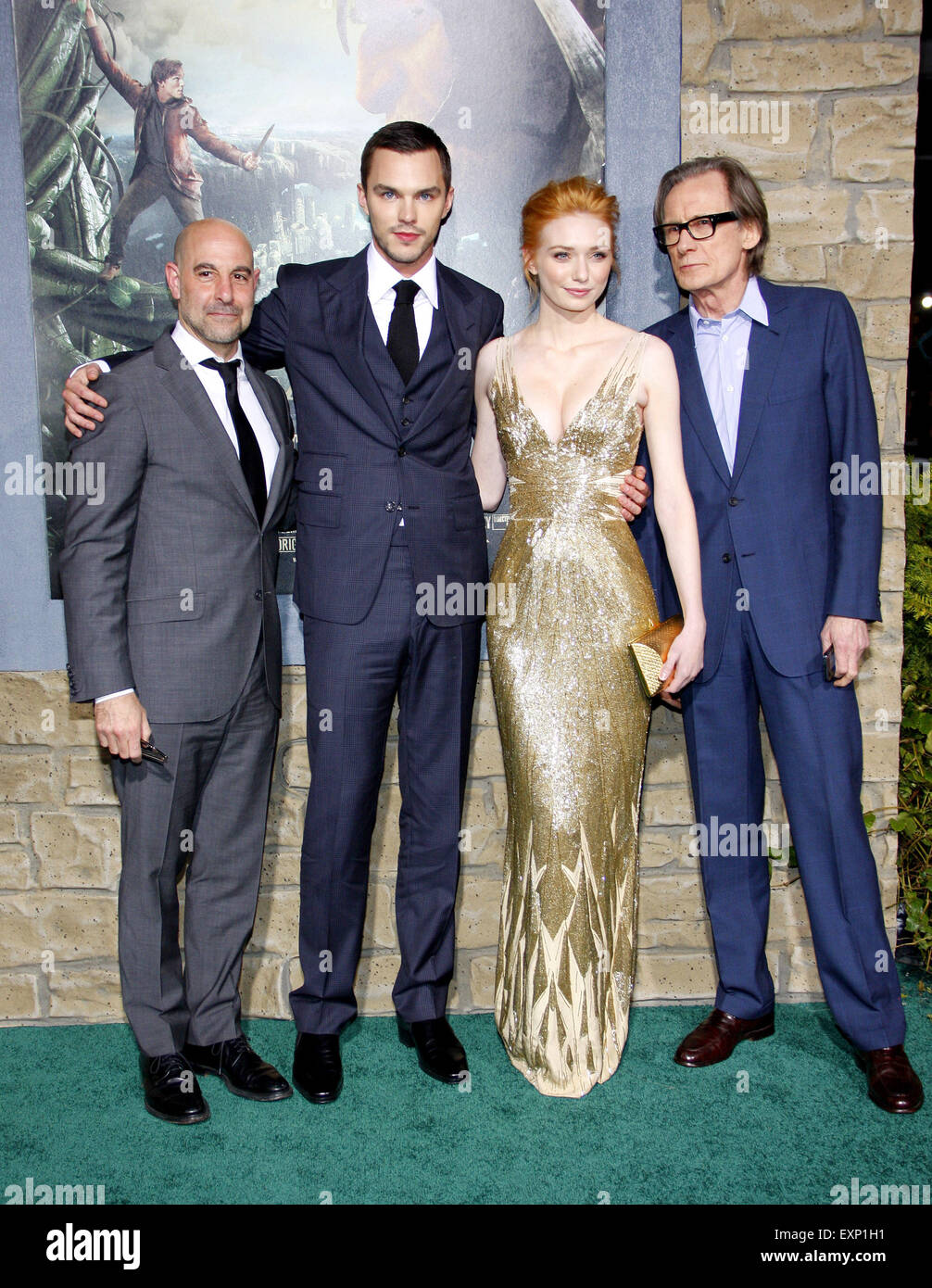 Stanley Tucci, Nicholas Hoult, Eleanor Tomlinson et Bill Nighy au Los Angeles premiere de Jack The Giant Slayer". Banque D'Images