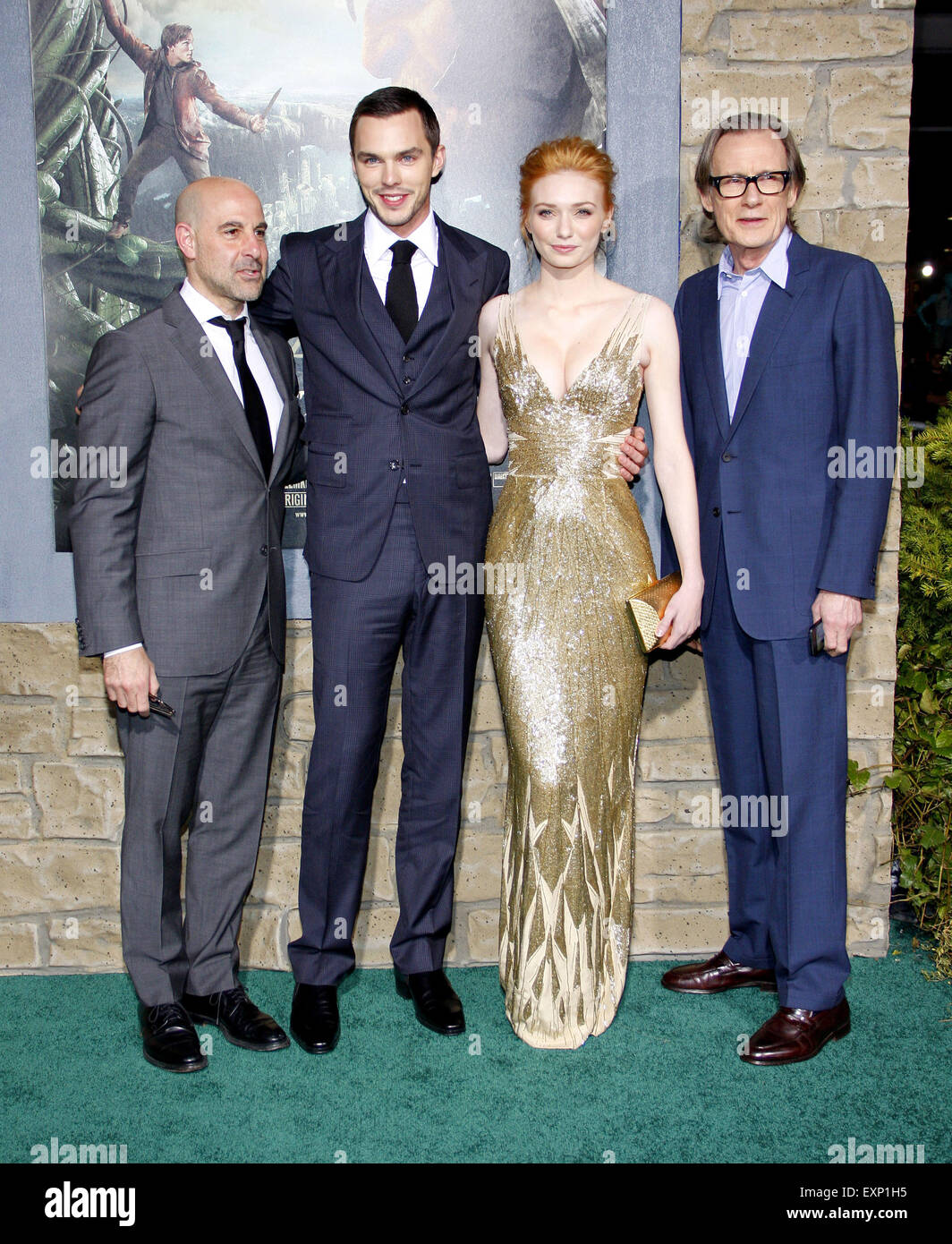 Stanley Tucci, Nicholas Hoult, Eleanor Tomlinson et Bill Nighy au Los Angeles premiere de Jack The Giant Slayer". Banque D'Images