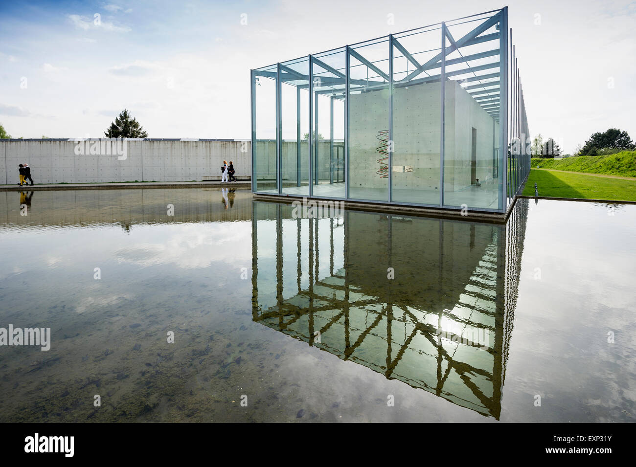 Art Museum et Langen Foundation, l'architecte Tadao Ando, près de Neuss, en Rhénanie du Nord-Westphalie, Allemagne Banque D'Images