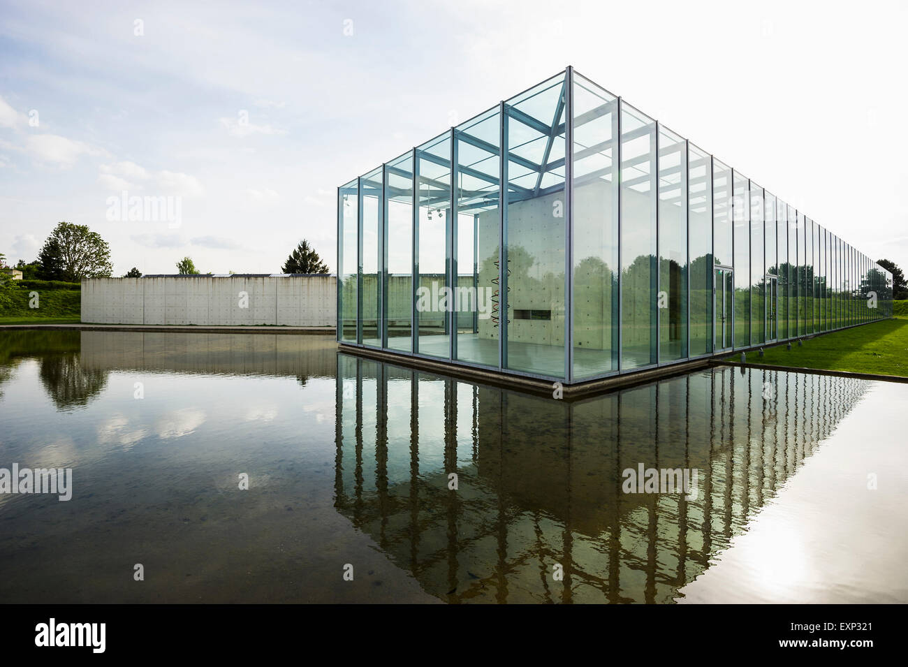 Art Museum et Langen Foundation, l'architecte Tadao Ando, ​​Near Neuss, en Rhénanie du Nord-Westphalie, Allemagne Banque D'Images