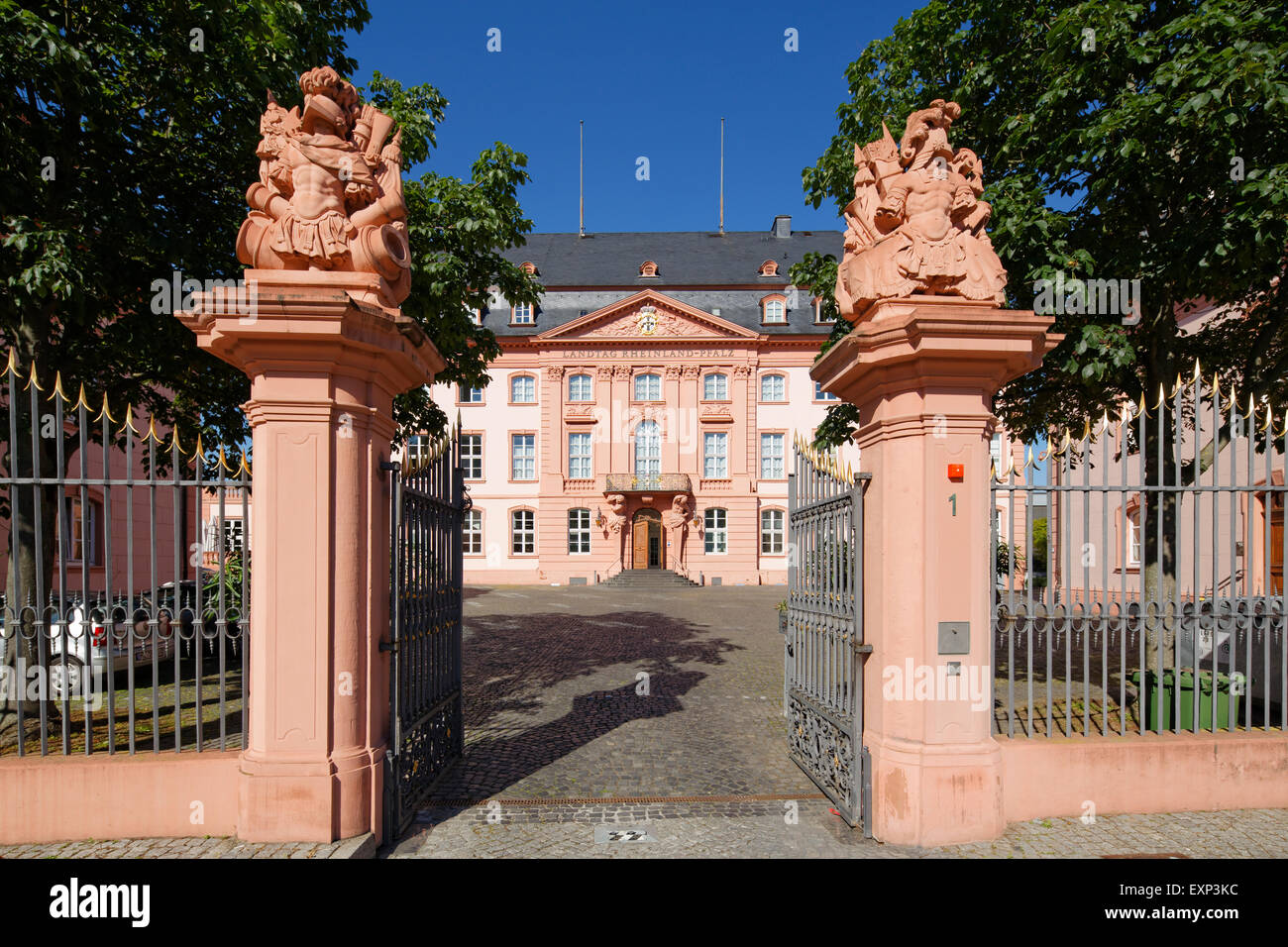 Le Parlement de Rhénanie-palatinat dans le bâtiment Deutschhaus, Mayence, Rhénanie-Palatinat, Allemagne Banque D'Images