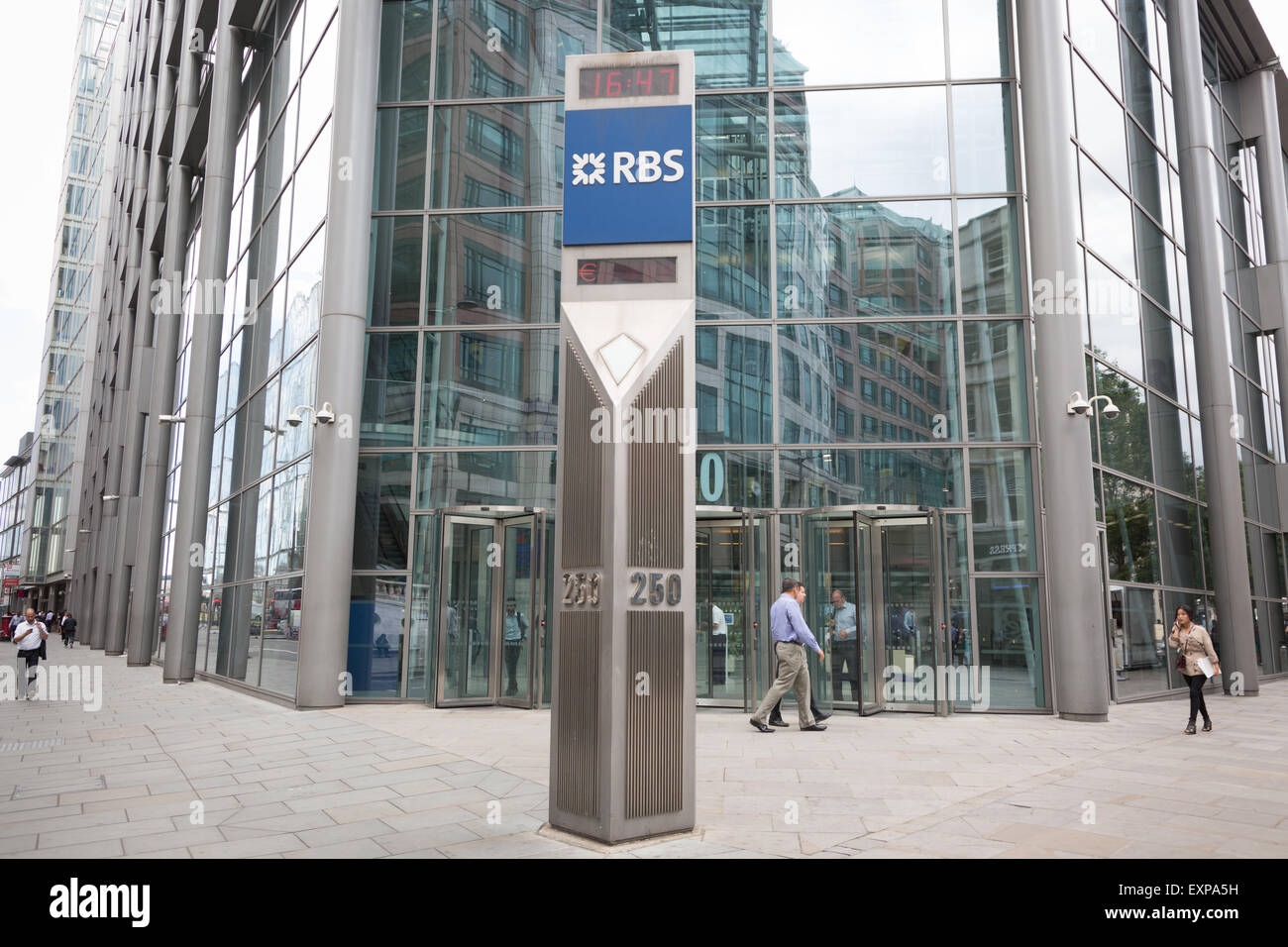 Royal Bank of Scotland (RBS) siège à Londres Bishopsgate Banque D'Images