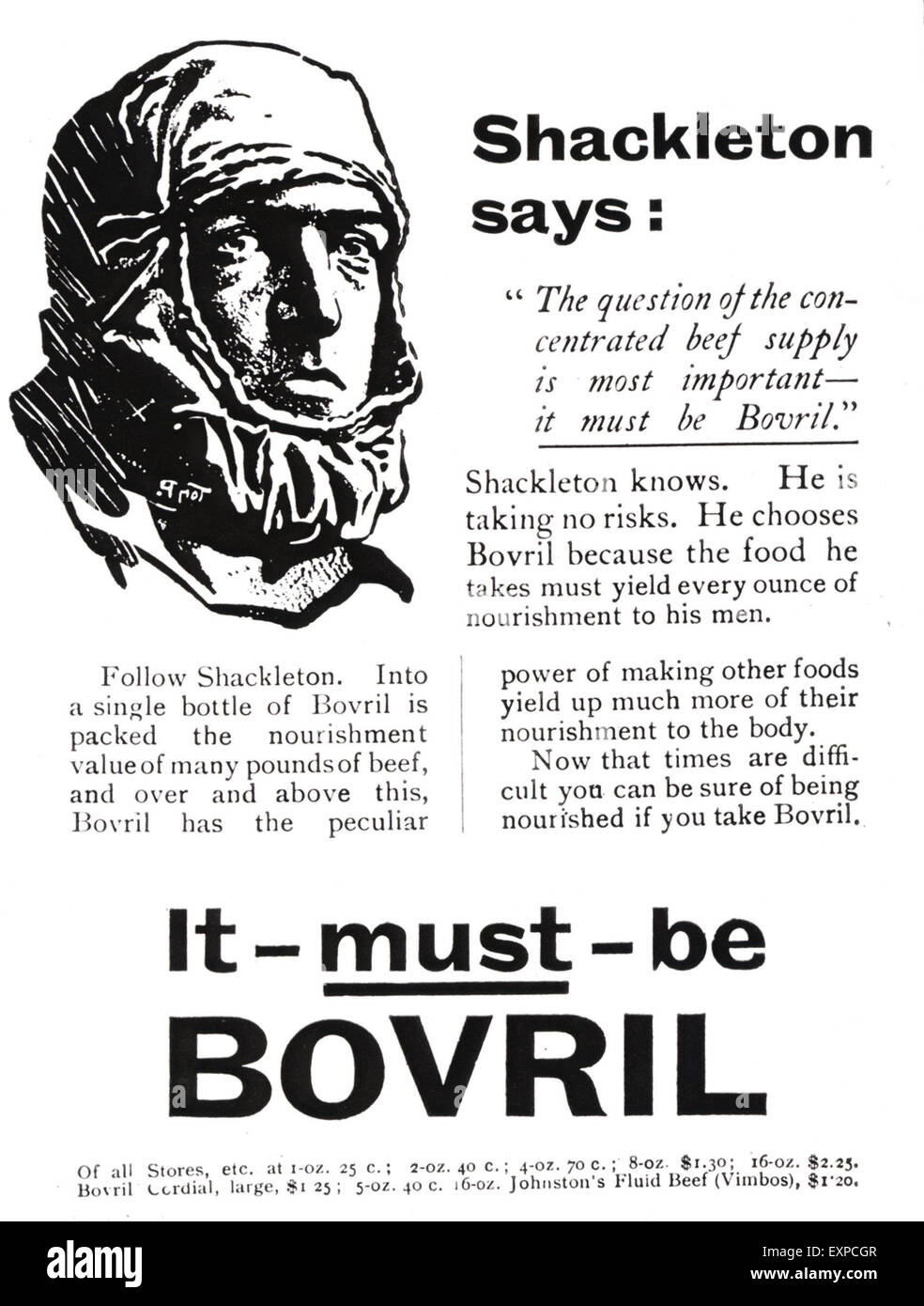 1920 UK Magazine Bovril Annonce Banque D'Images