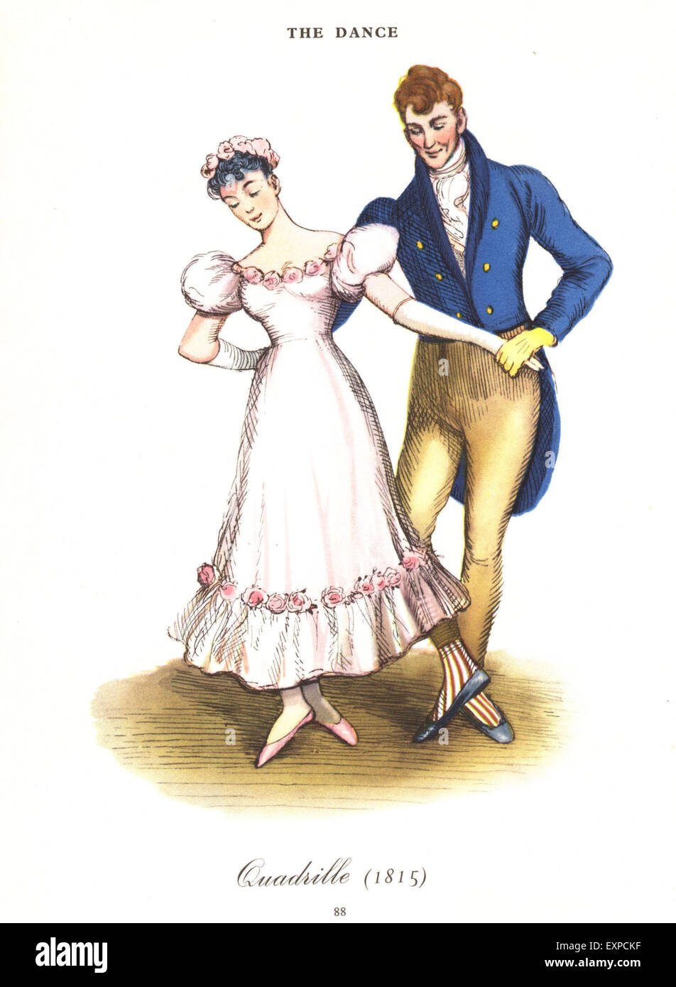 Années 1840 & Danse pré UK Plaque Livre Banque D'Images