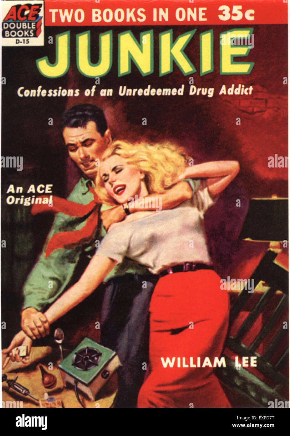 1940 USA Junkie Couverture de livre Banque D'Images