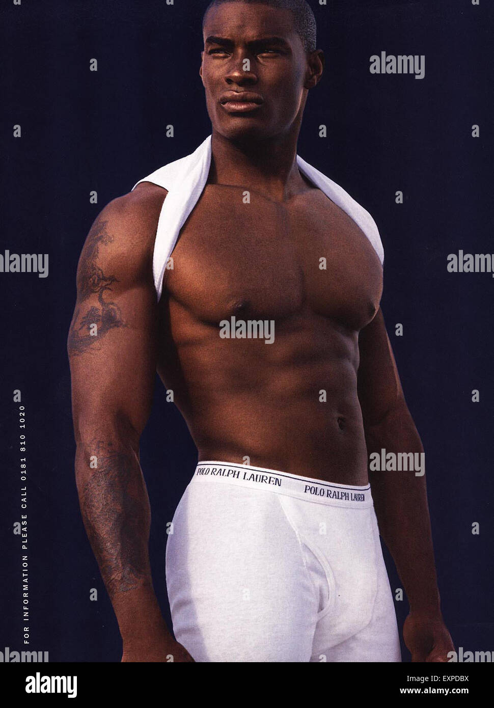 1990 UK Ralph Lauren Magazine annonce (détail) Banque D'Images