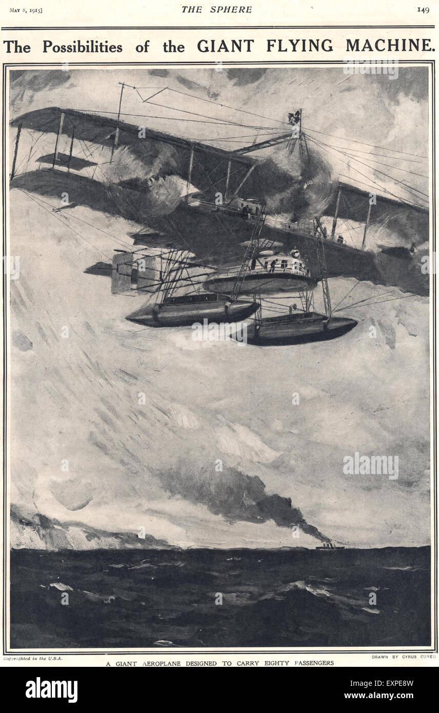 Années 1910 Les avions britanniques Plaque Magazine Banque D'Images