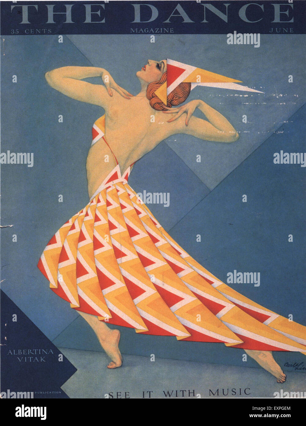 1920 USA La couverture de magazine Danse Banque D'Images