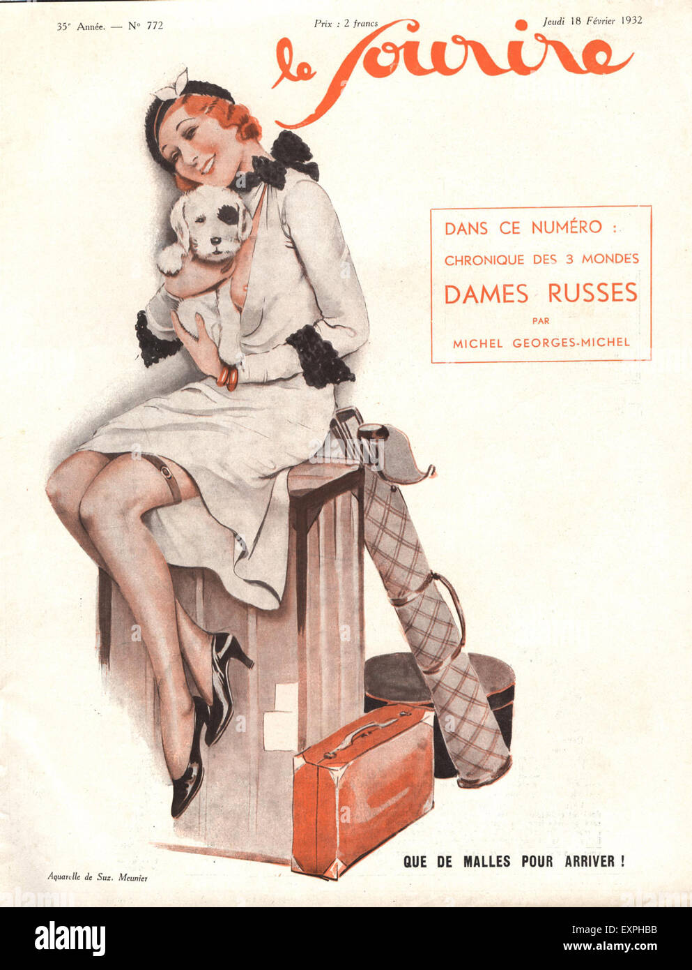 1930 France Le Sourire couverture de magazine Banque D'Images