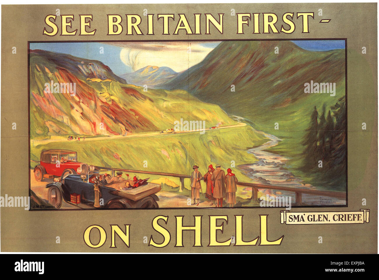 Shell UK 1920 Poster Banque D'Images