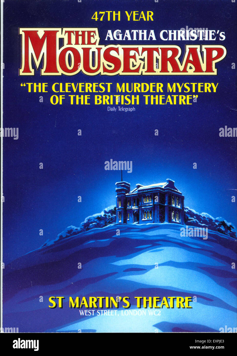 Années 1990, UK The Mousetrap Poster Banque D'Images