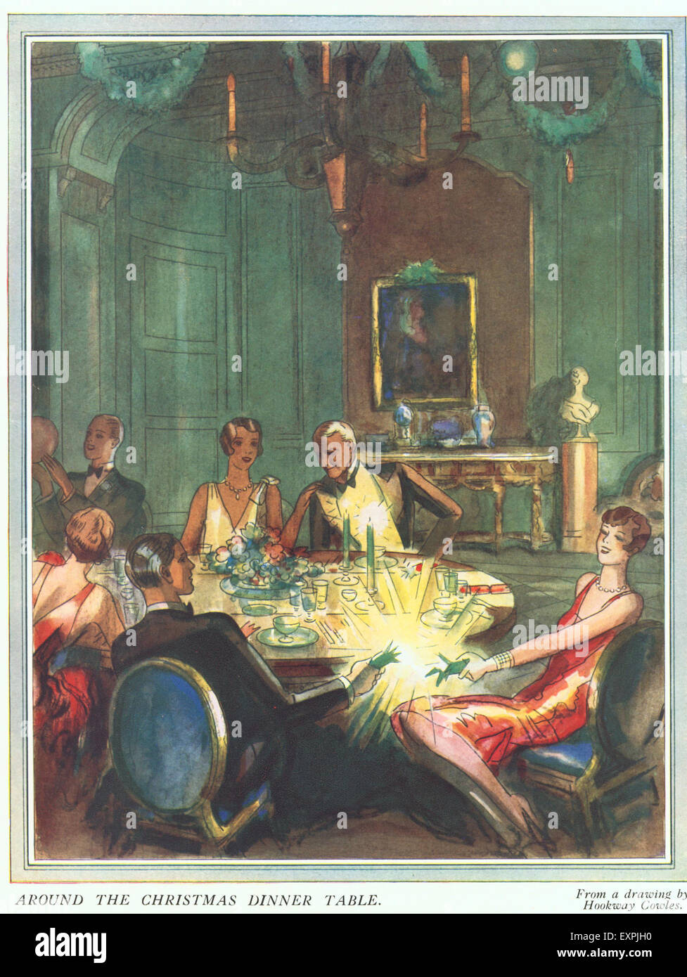 1920 UK Plaque Magazine de Noël Banque D'Images