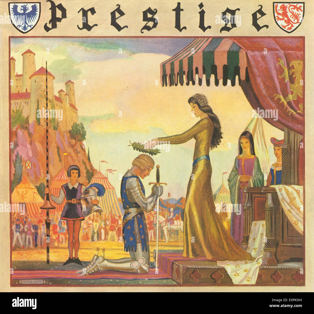 1930 USA Chevaliers Chevalerie Plaque Magazine Banque D'Images