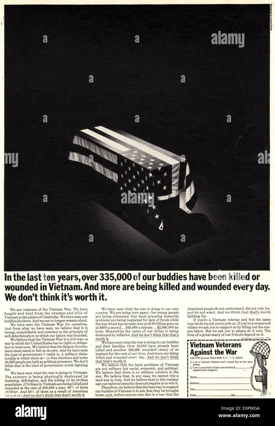 1960 USA Anti-War Poster Banque D'Images