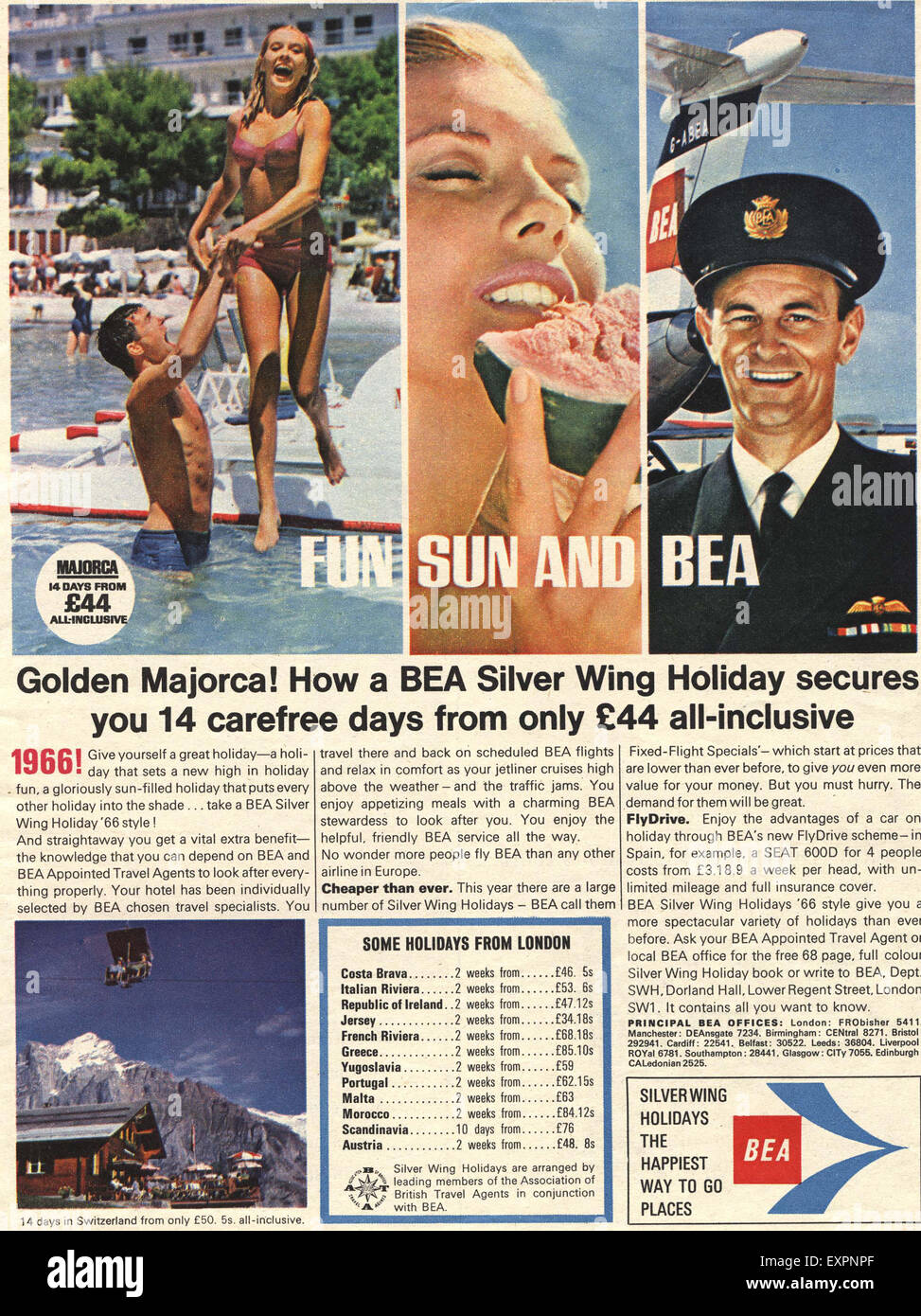 1960 UK British Airways annonce Magazine Banque D'Images