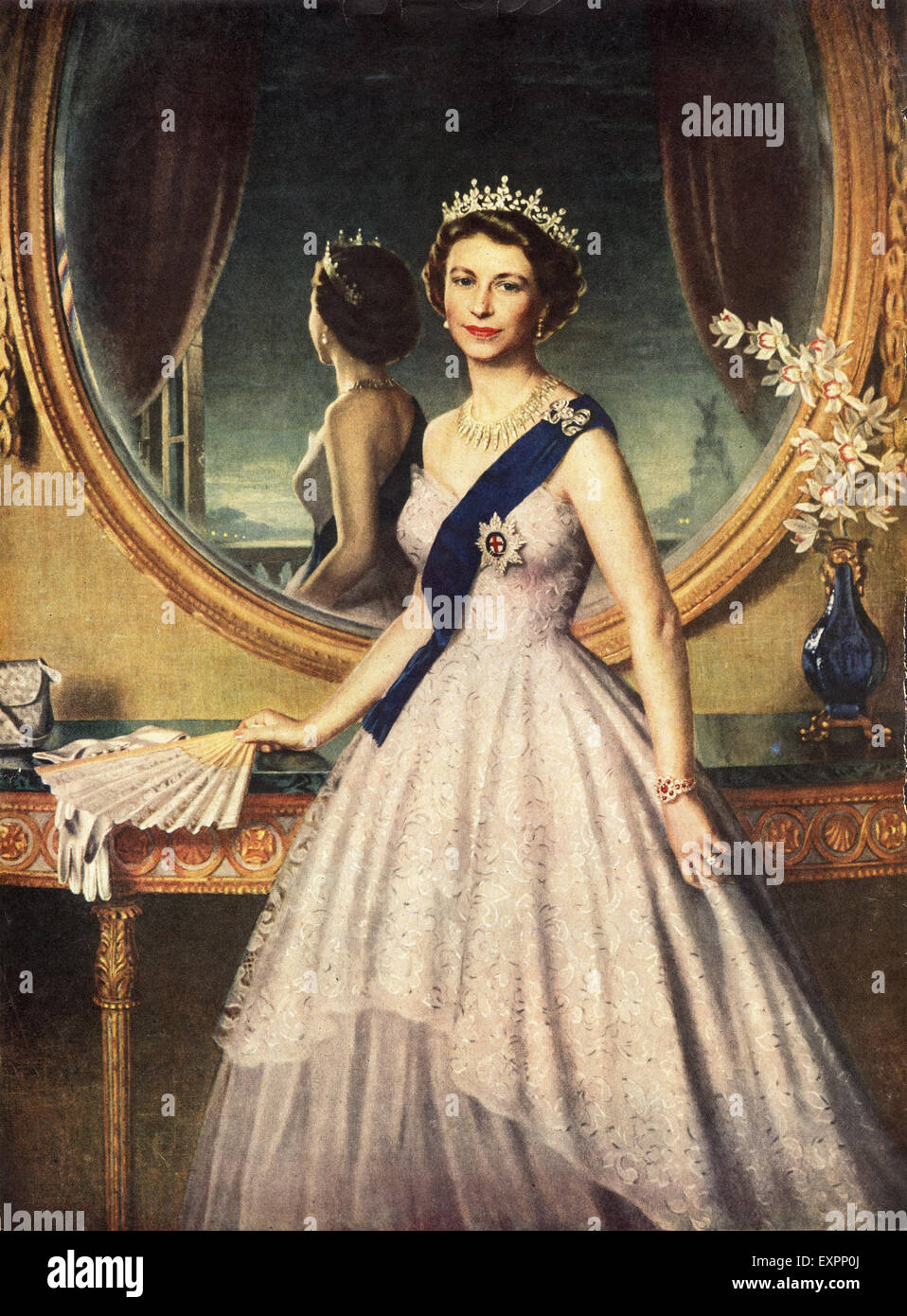 1950 UK Image couverture de magazine de la reine Elizabeth Banque D'Images