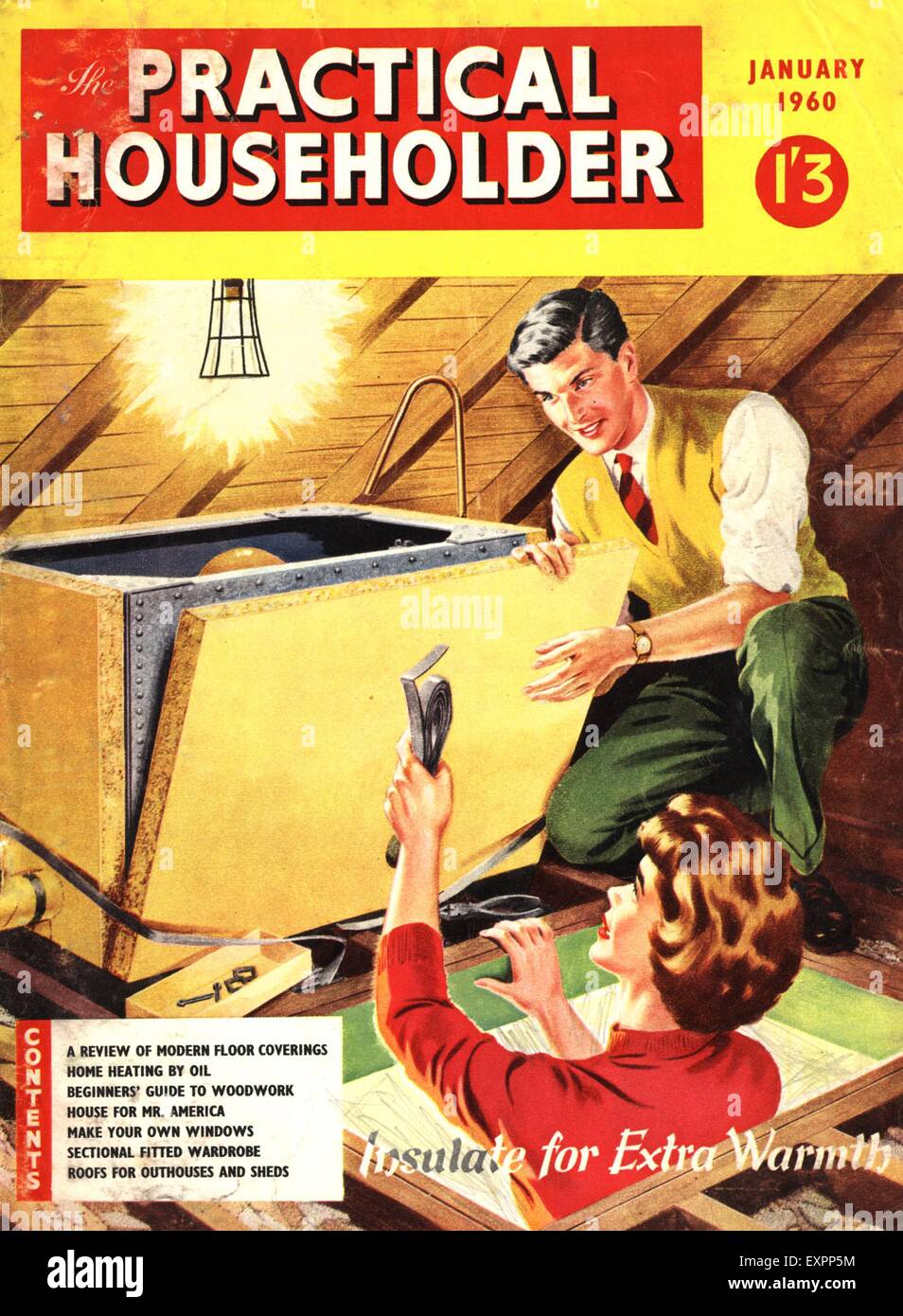 1960 Couverture du magazine britannique dépliant pratique Banque D'Images