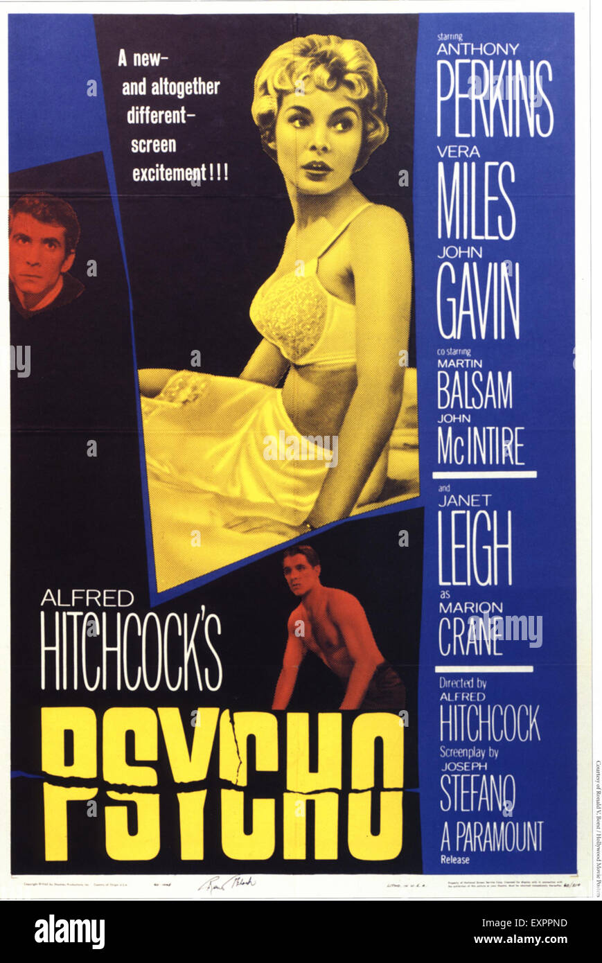 1960 USA affiche de film Psycho Banque D'Images