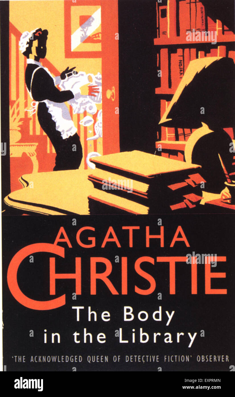 1990 UK Le corps dans la bibliothèque d'Agatha Christie Couverture de livre Banque D'Images