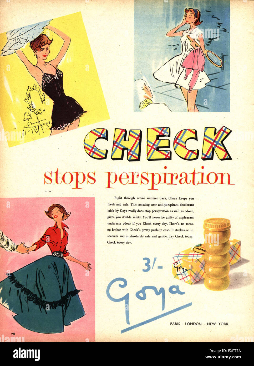 1950 UK Magazine annonce Goya Banque D'Images
