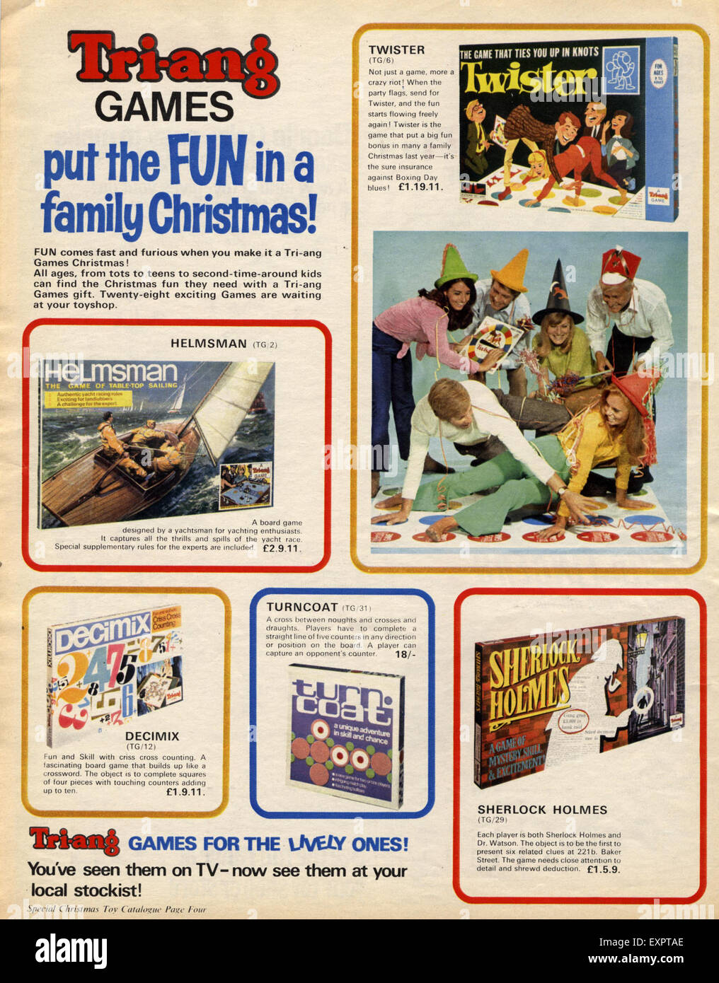 1960 UK Twister Tri-ang Annonce magazine Banque D'Images