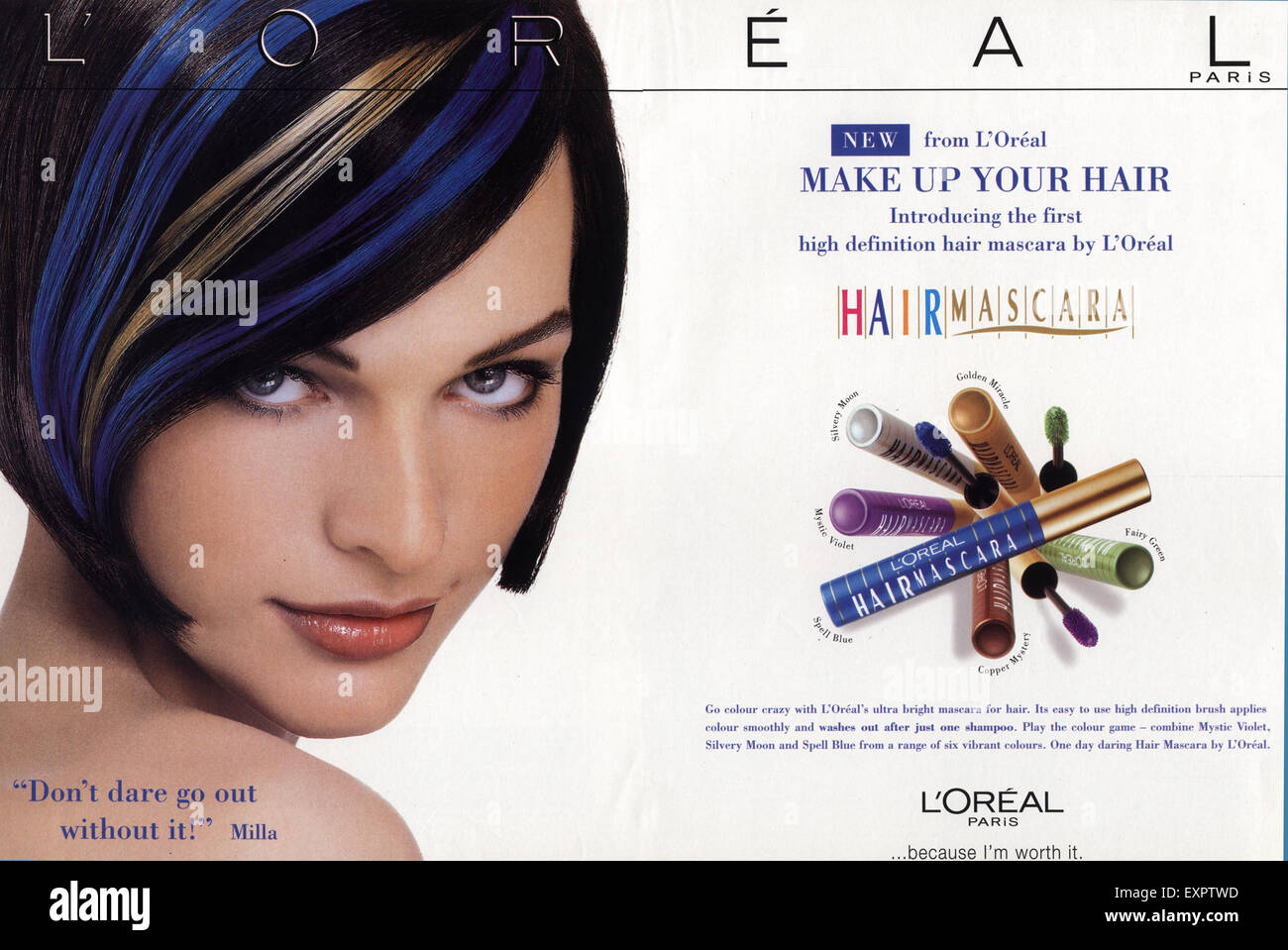 1990 UK L'Oréal Annonce magazine Photo Stock - Alamy