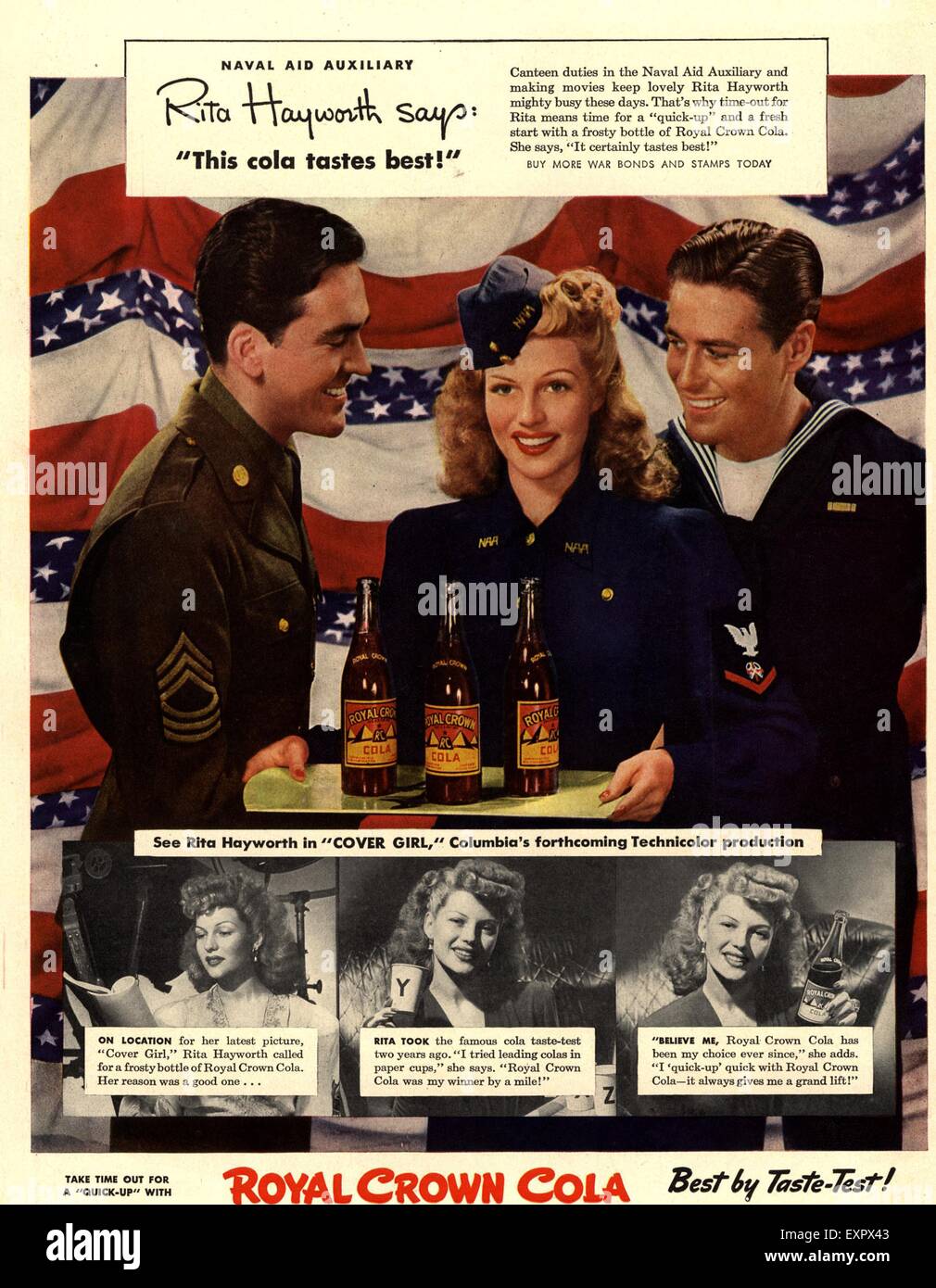 1940 USA Couronne Royale Magazine Cola Advert Banque D'Images