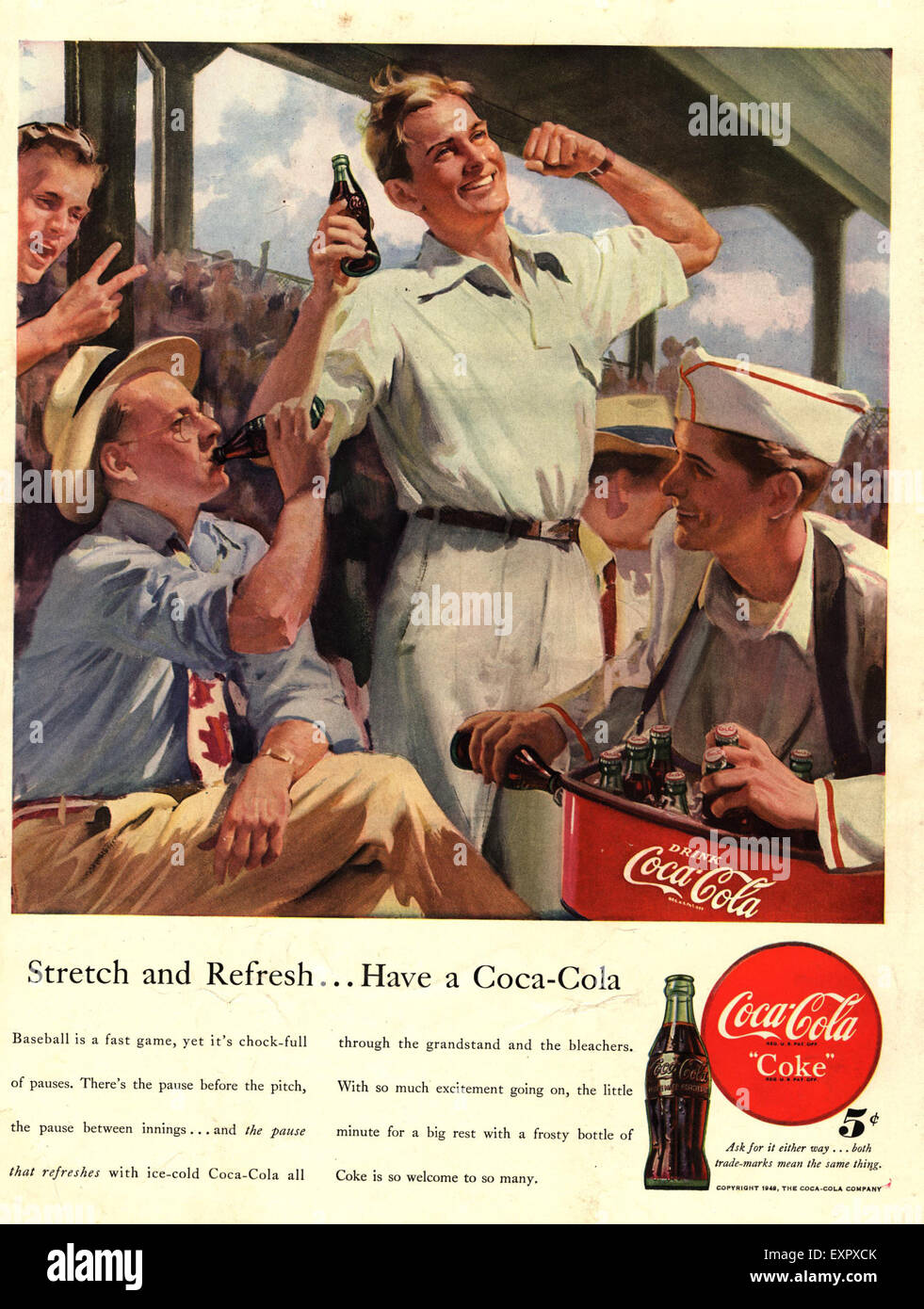 1940 USA Magazine Coca-Cola annonce Banque D'Images