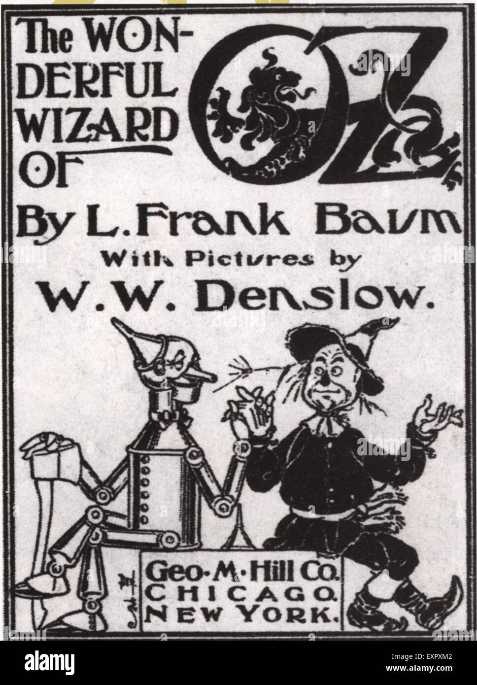 1910 USA Le Wonderful Wizard of Oz par L Frank Baum Couverture de livre Banque D'Images