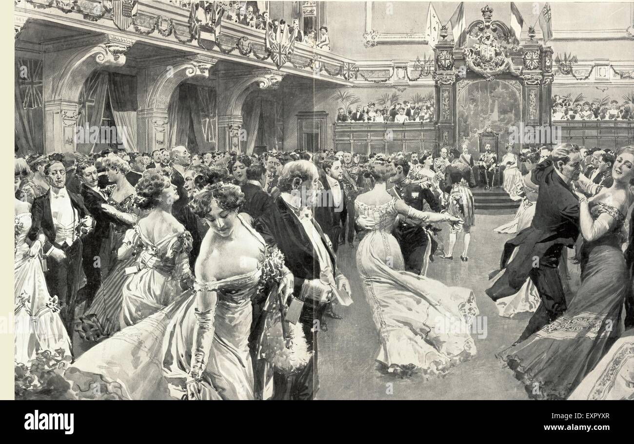 1900s UK Ball Dancing Plaque Magazine Photo Stock - Alamy