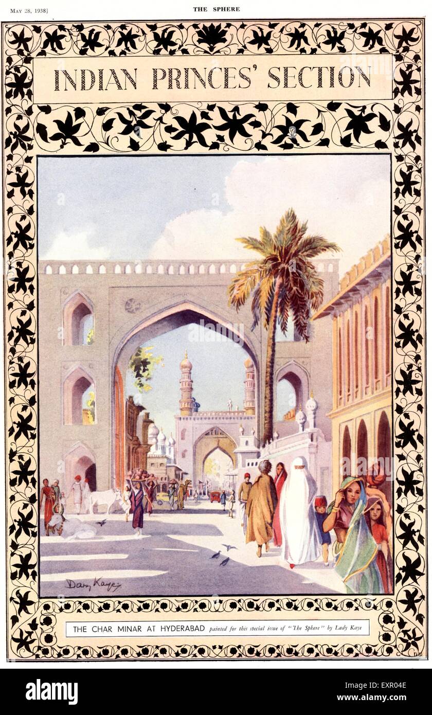 1930 L'Inde britannique l'Empire britannique Derniers Jours Raj Plaque Magazine Banque D'Images