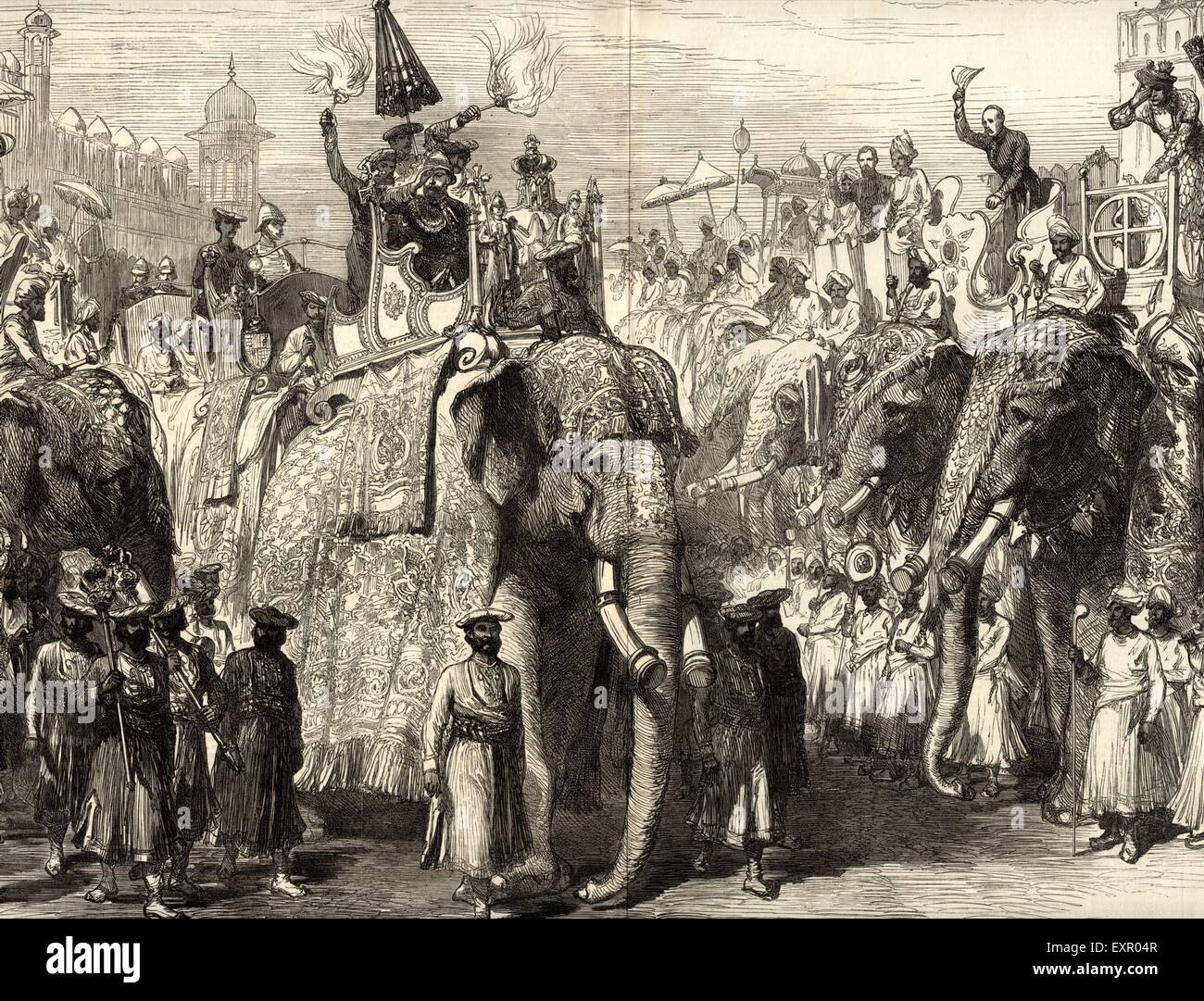 1890 L'Inde britannique l'Empire britannique Derniers Jours Raj Plaque Magazine Banque D'Images