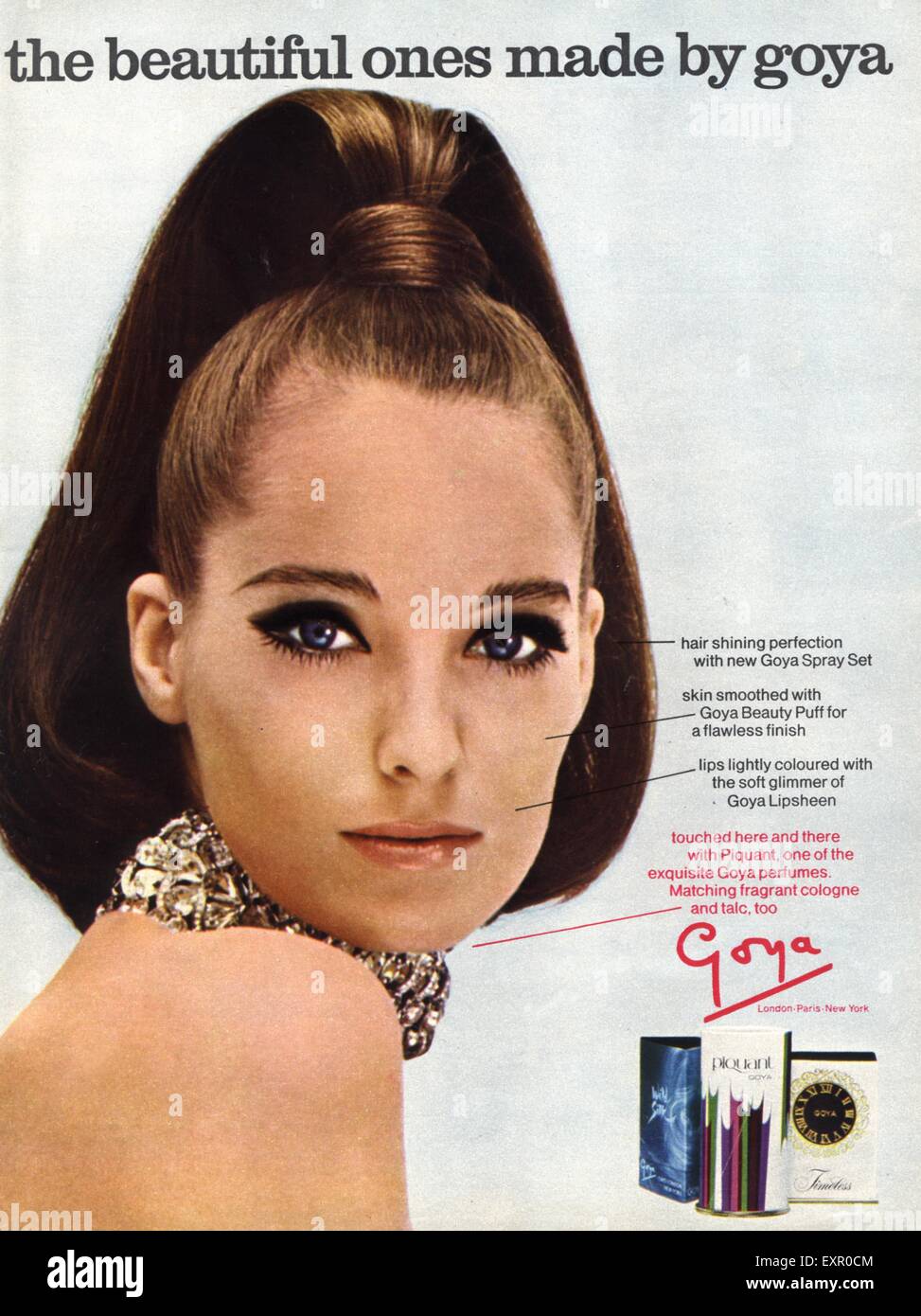1960 UK Magazine annonce Goya Banque D'Images