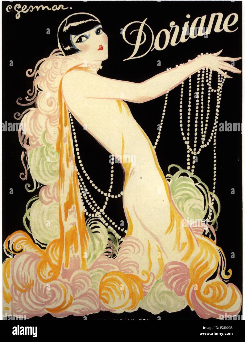 Années 1920 France Doriane Poster Banque D'Images
