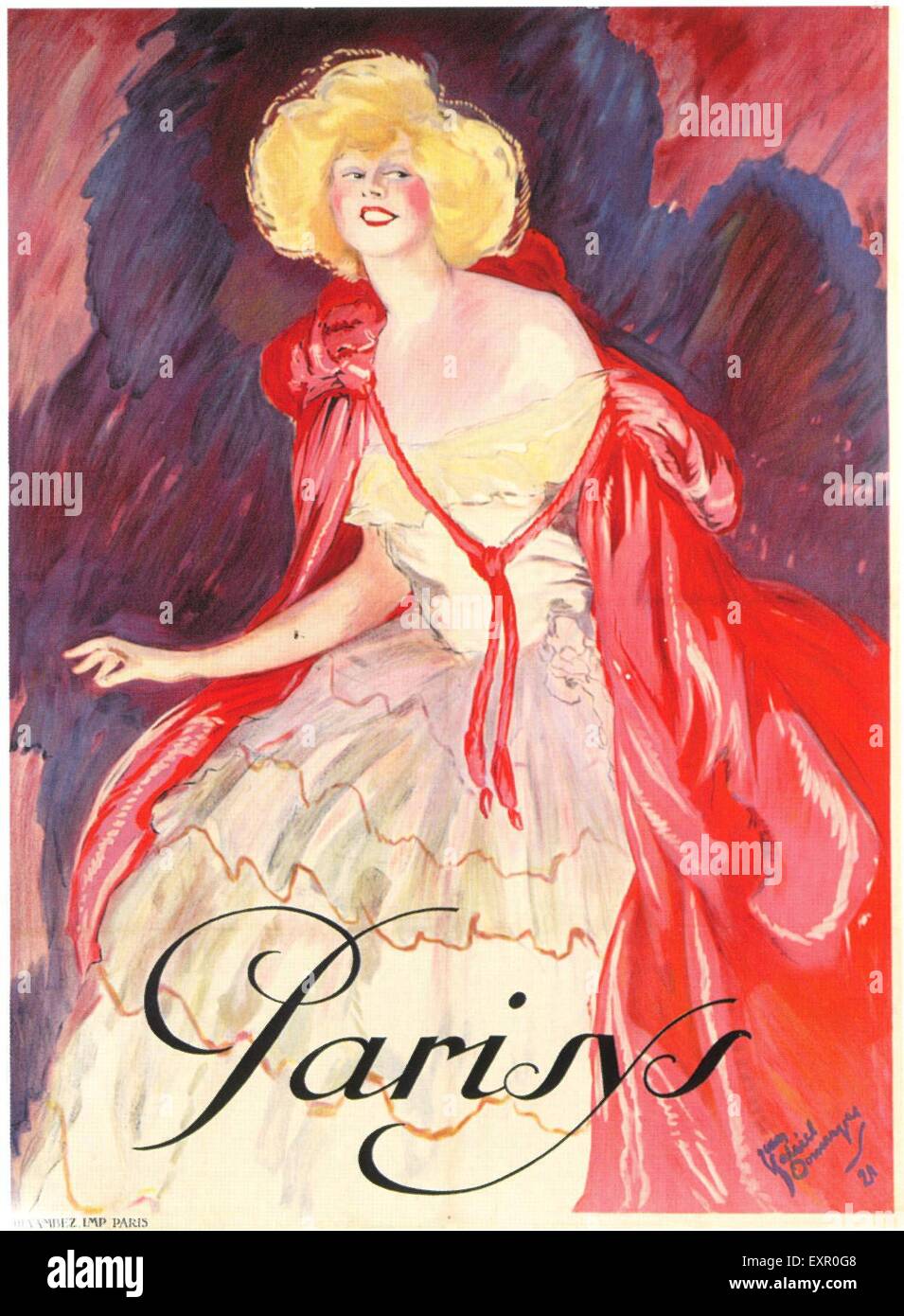 Années 1920, la France affiche de Parisys Banque D'Images