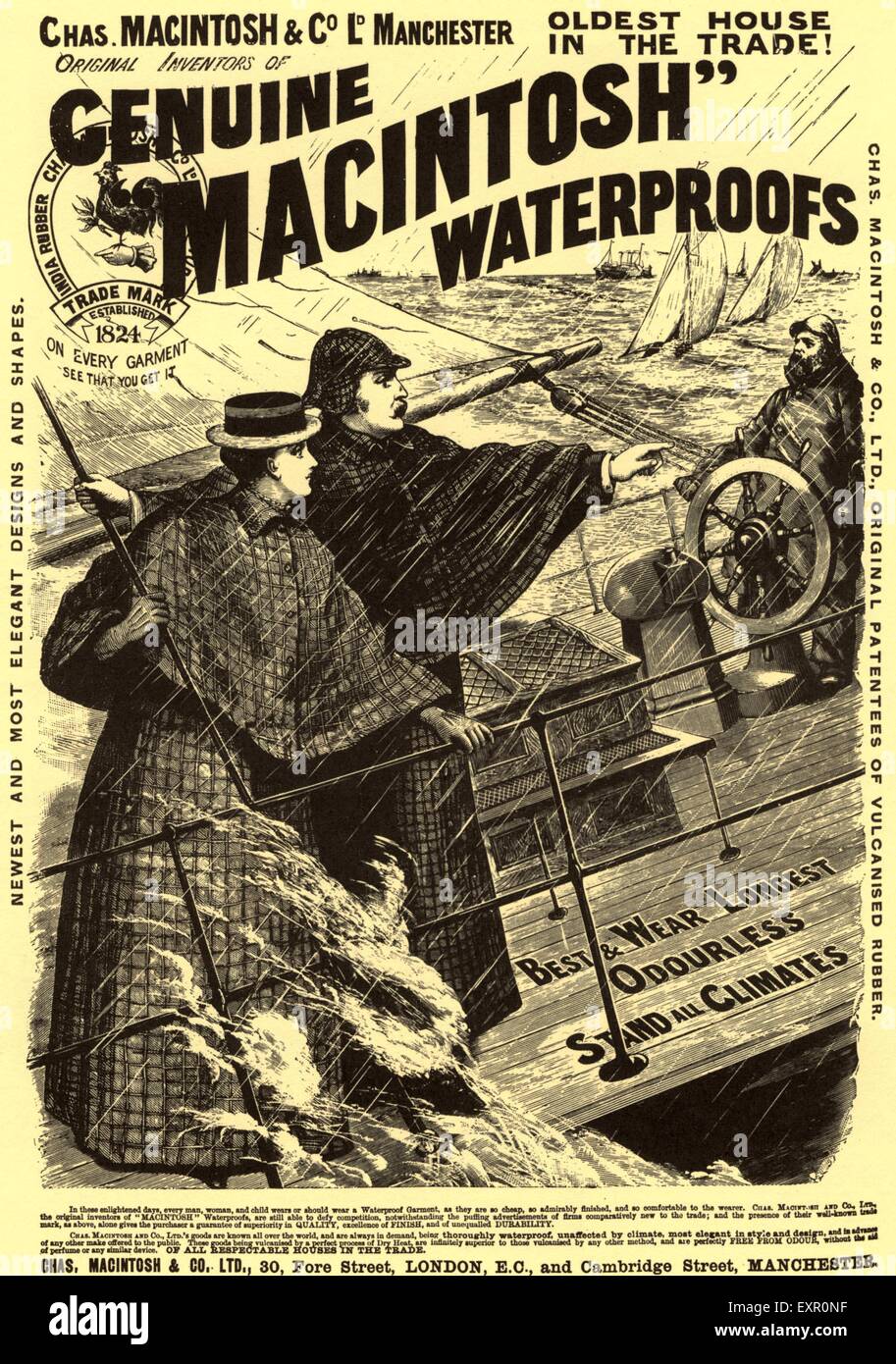 1890 UK Victorian annonce Magazine Macintosh Banque D'Images