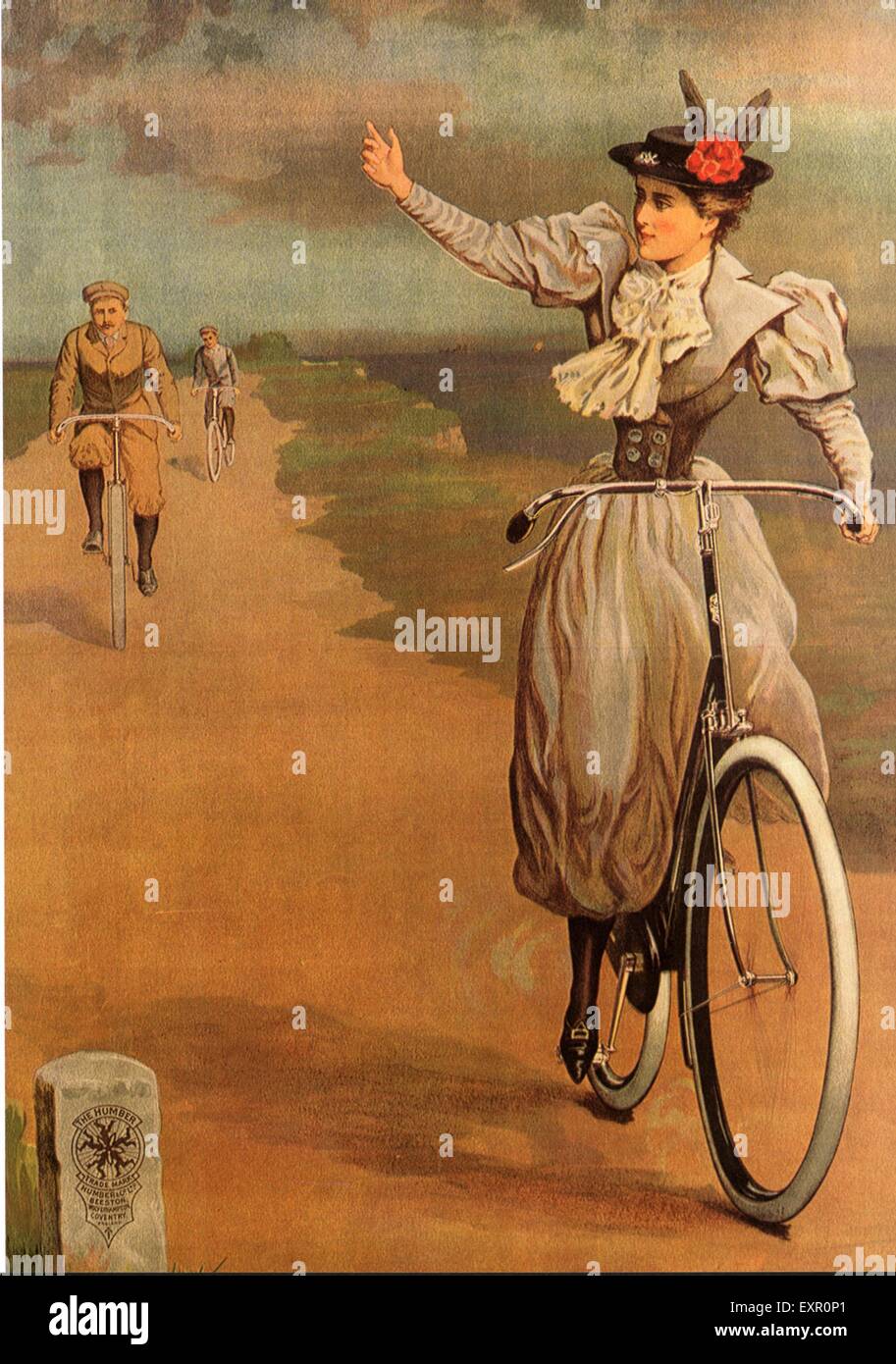 1890 UK Bicyclettes Poster Banque D'Images